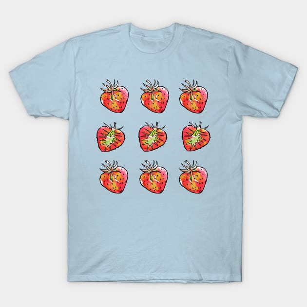 Strawberries T-Shirt by Olooriel